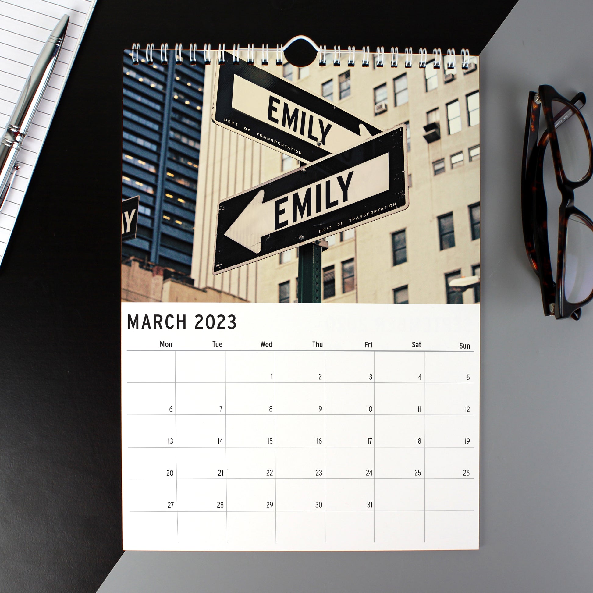 Personalised A4 New York Calendar - MK&JD Gifts