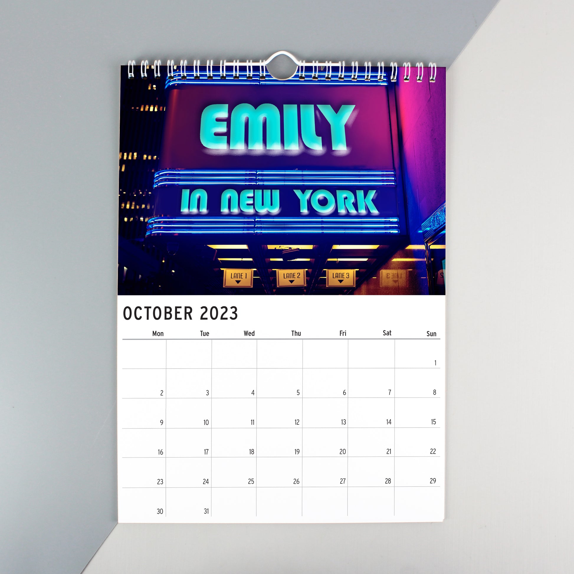 Personalised A4 New York Calendar - MK&JD Gifts