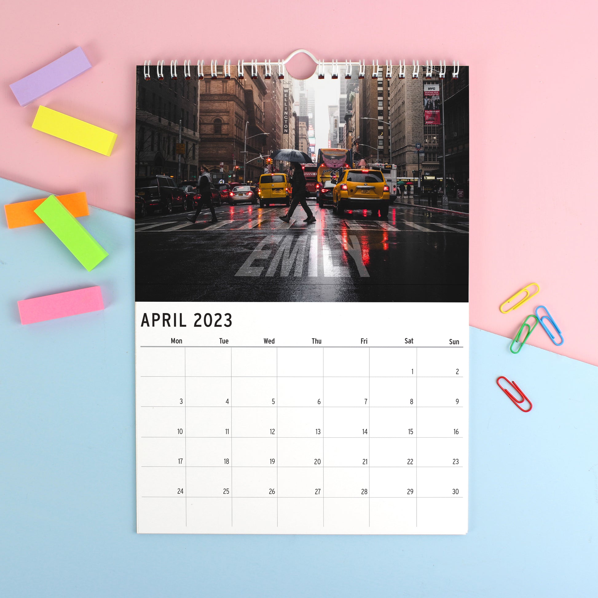 Personalised A4 New York Calendar - MK&JD Gifts