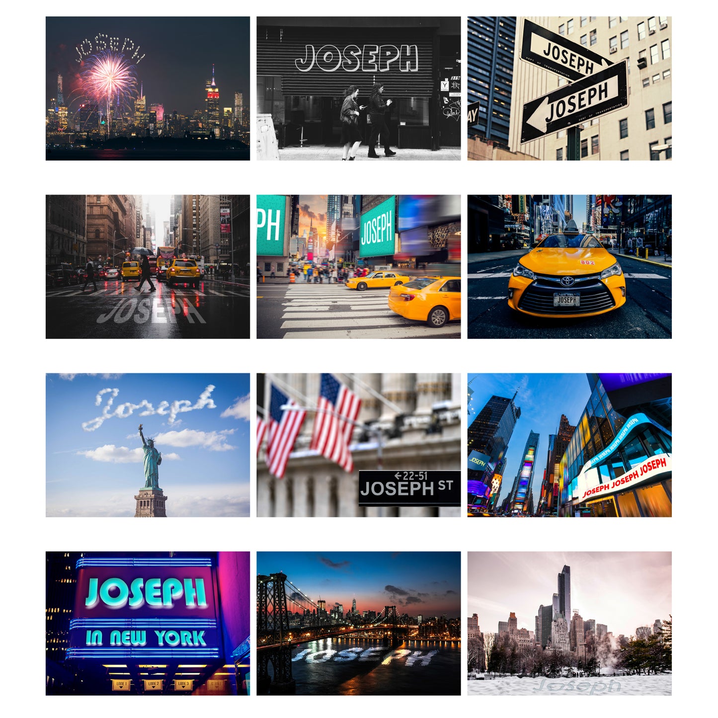 Personalised A4 New York Calendar - MK&JD Gifts