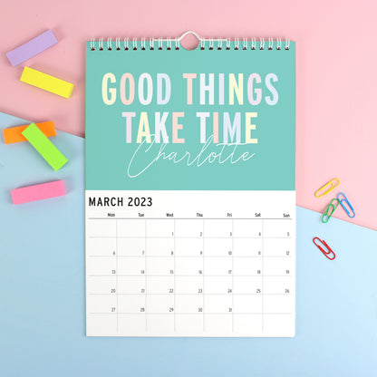 Personalised A4 Motivational Quotes Calendar - MK&JD Gifts
