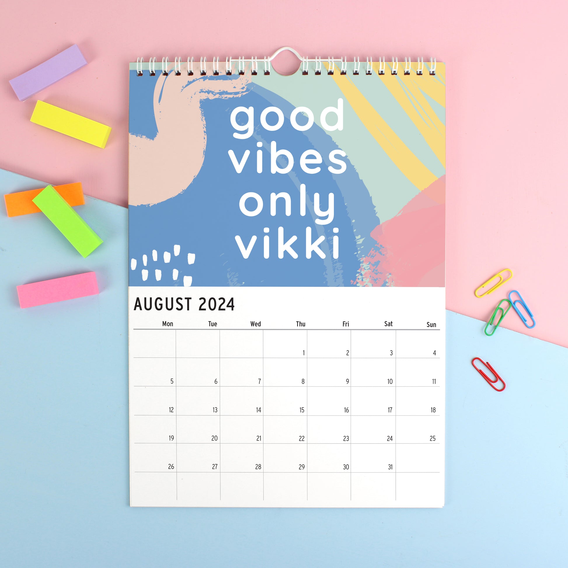 Personalised A4 Motivational Quotes Calendar - MK&JD Gifts