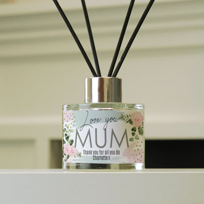 Personalised Abstract Rose Reed Diffuser - MK&JD Gifts