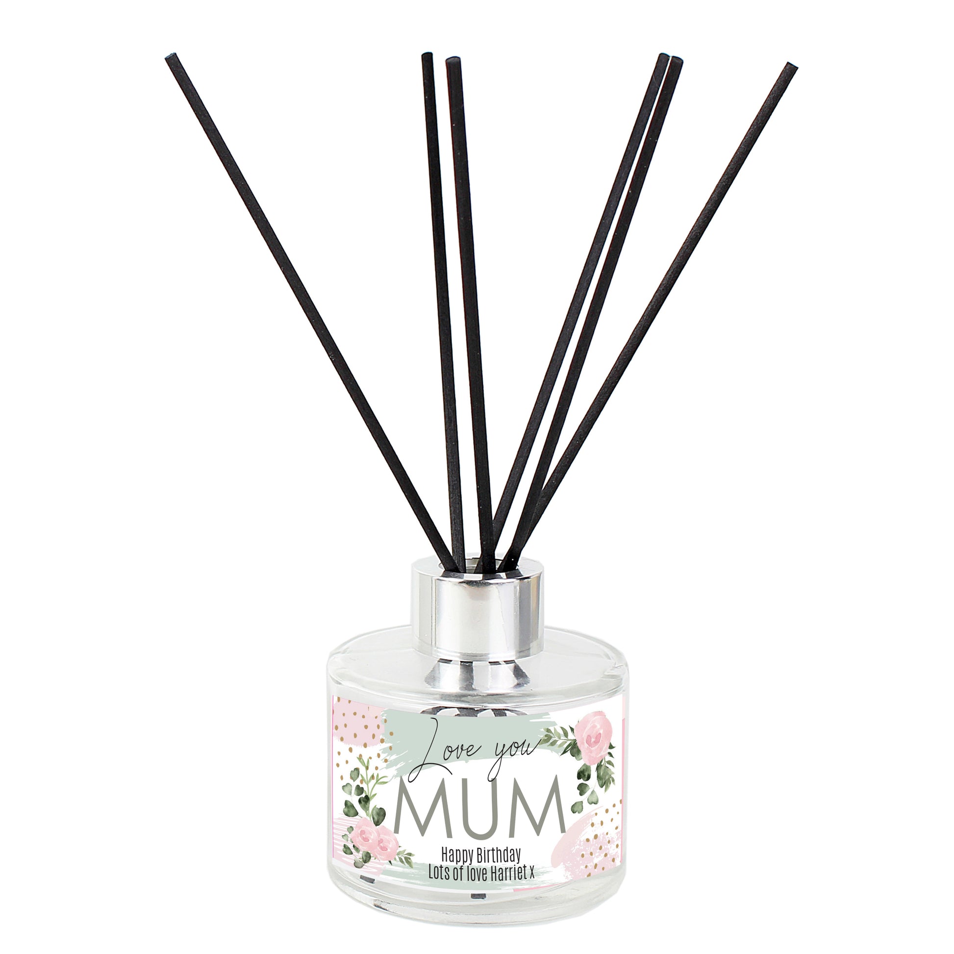 Personalised Abstract Rose Reed Diffuser - MK&JD Gifts