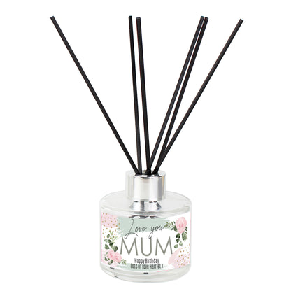 Personalised Abstract Rose Reed Diffuser - MK&JD Gifts