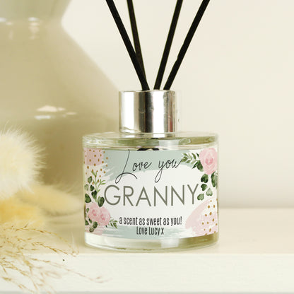 Personalised Abstract Rose Reed Diffuser - MK&JD Gifts