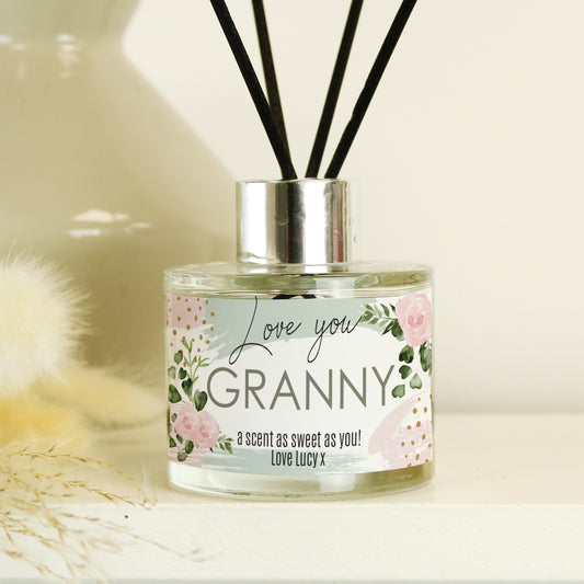 Personalised Abstract Rose Reed Diffuser - MK&JD Gifts