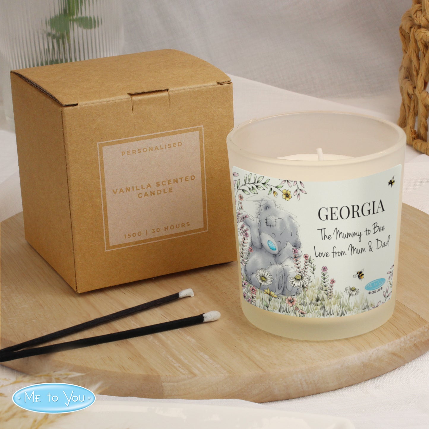 Personalised Me to You Bees Scented Jar Candle - MK&JD Gifts