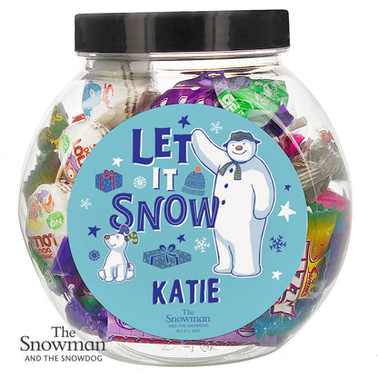 Personalised The Snowman and the Snowdog Sweet Jar - MK&JD Gifts