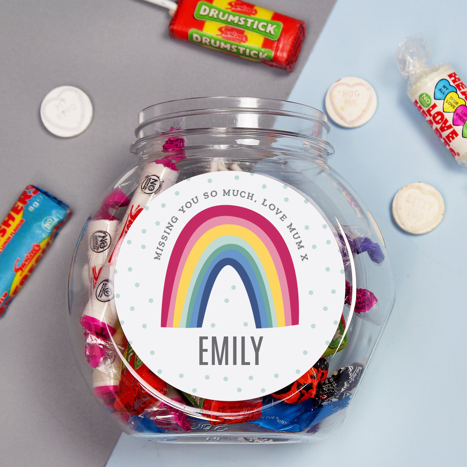 Personalised Rainbow Sweet Jar - MK&JD Gifts