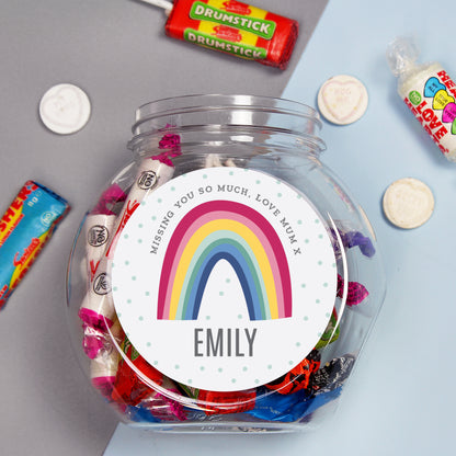 Personalised Rainbow Sweet Jar - MK&JD Gifts