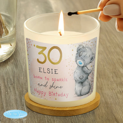 Personalised Me To You Sparkle & Shine Birthday Scented Jar Candle - MK&JD Gifts