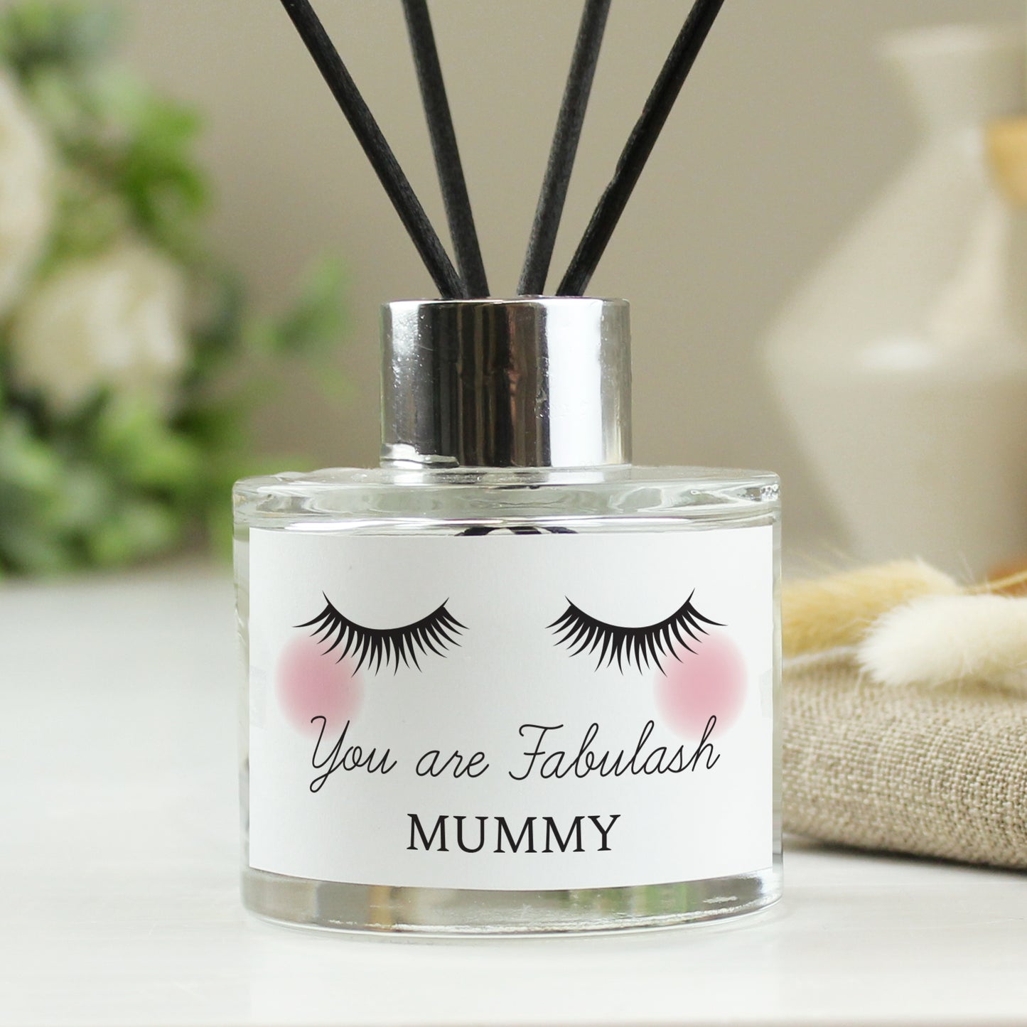 Personalised Eyelashes Reed Diffuser - MK&JD Gifts