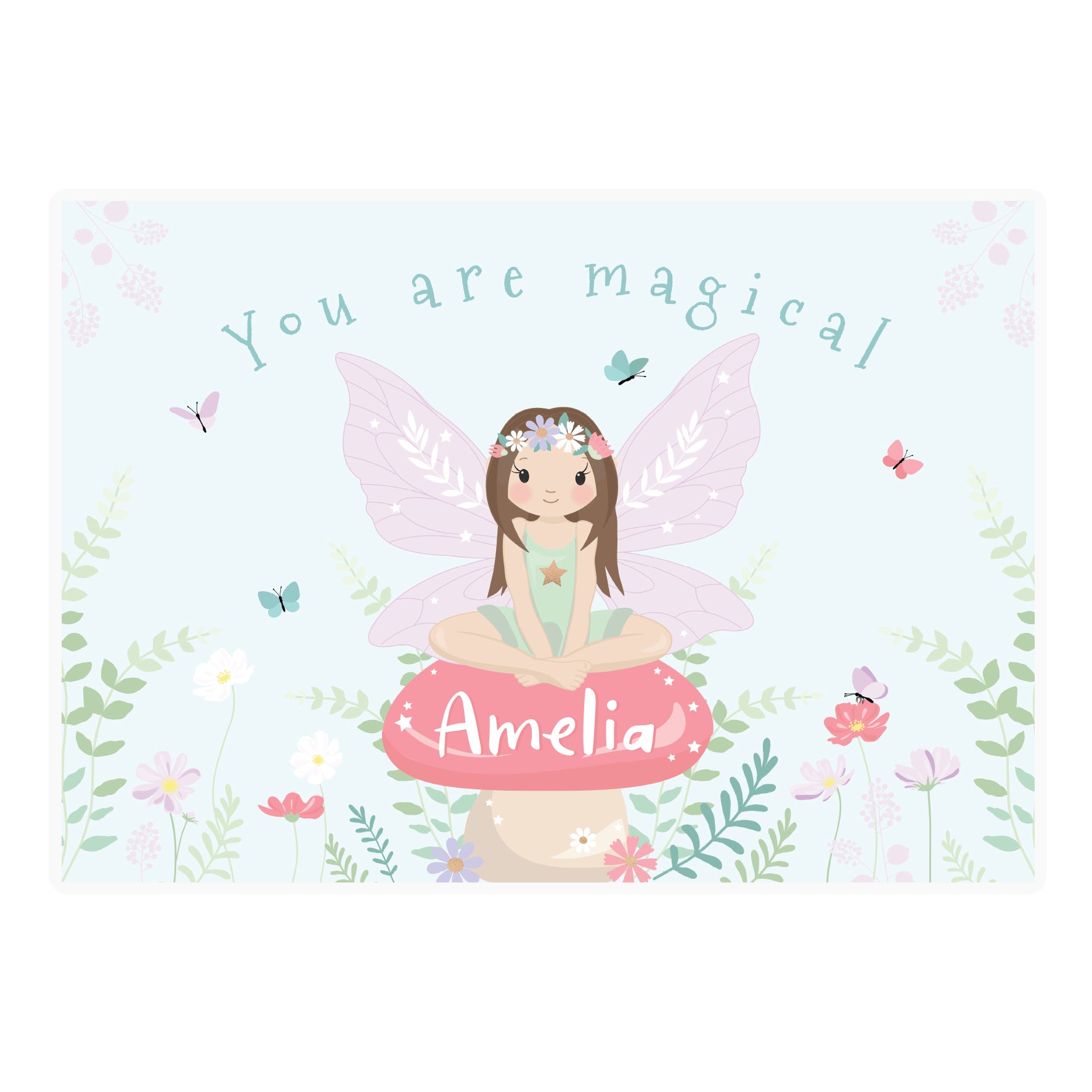 Personalised Toadstool Fairy Placemat - MK&JD Gifts
