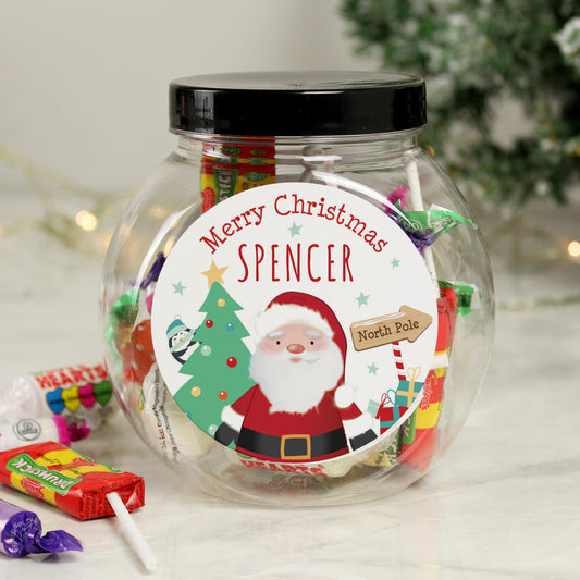 Personalised Santa Sweet Jar