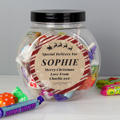 Personalised Special Delivery Sweet Jar - MK&JD Gifts
