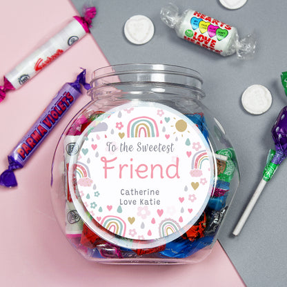 Personalised Rainbows & Sunshine Sweet Jar - MK&JD Gifts