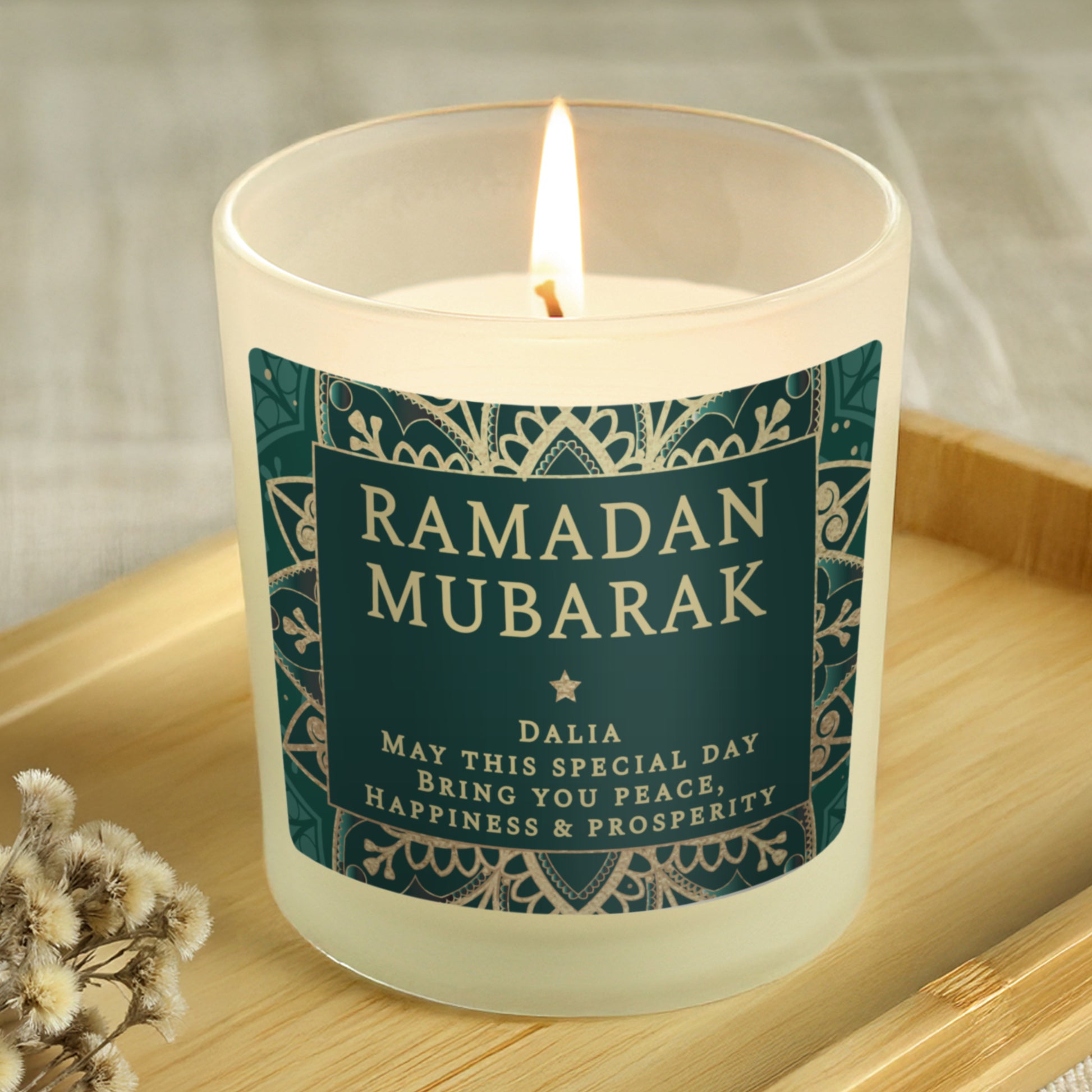 Personalised Eid and Ramadan Scented Jar Candle - MK&JD Gifts