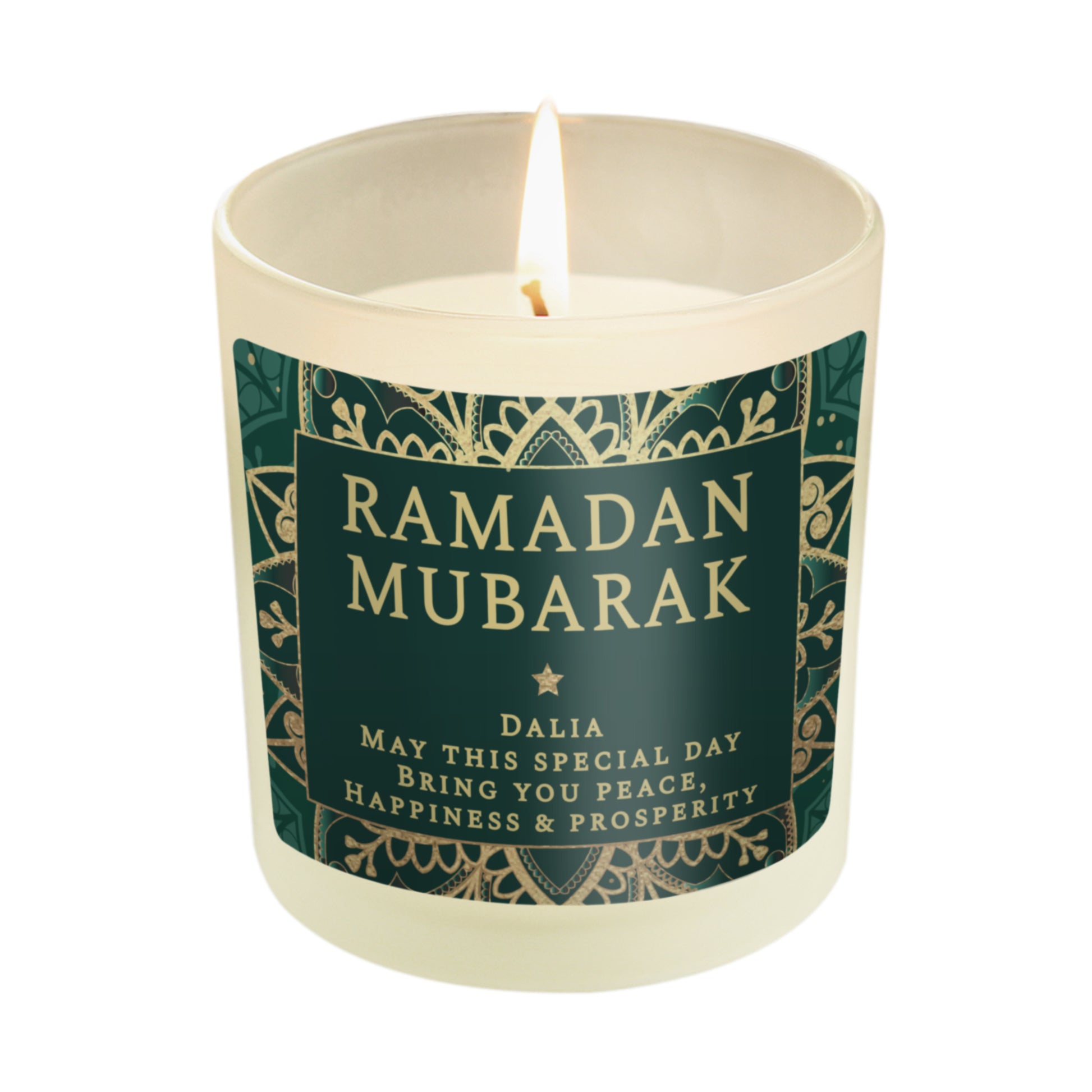 Personalised Eid and Ramadan Scented Jar Candle - MK&JD Gifts