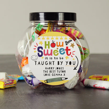 Personalised Shape Little Minds Sweet Jar - MK&JD Gifts