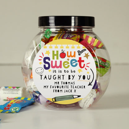 Personalised Shape Little Minds Sweet Jar - MK&JD Gifts