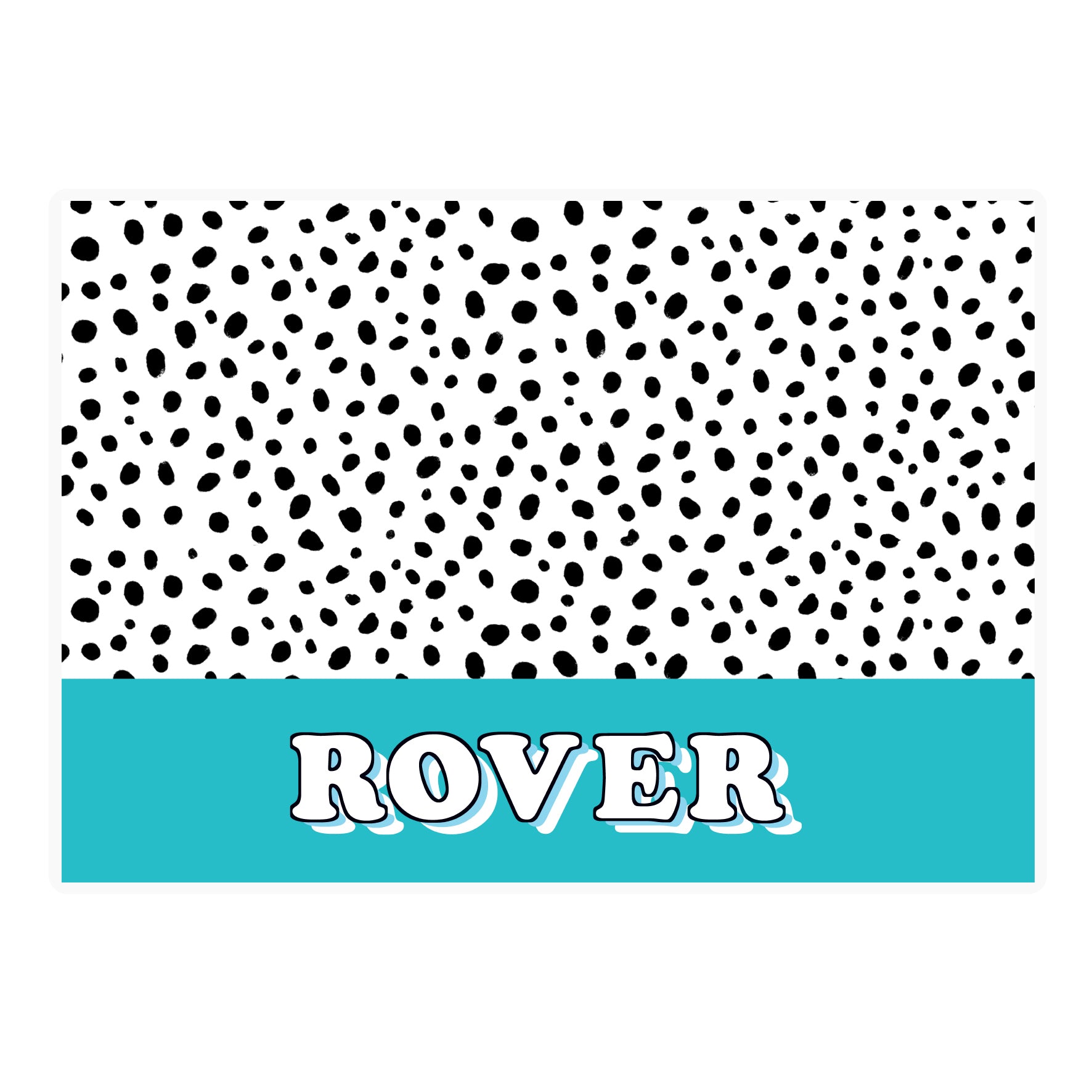 Personalised Blue Spots Dog Pet Bowl Mat - MK&JD Gifts