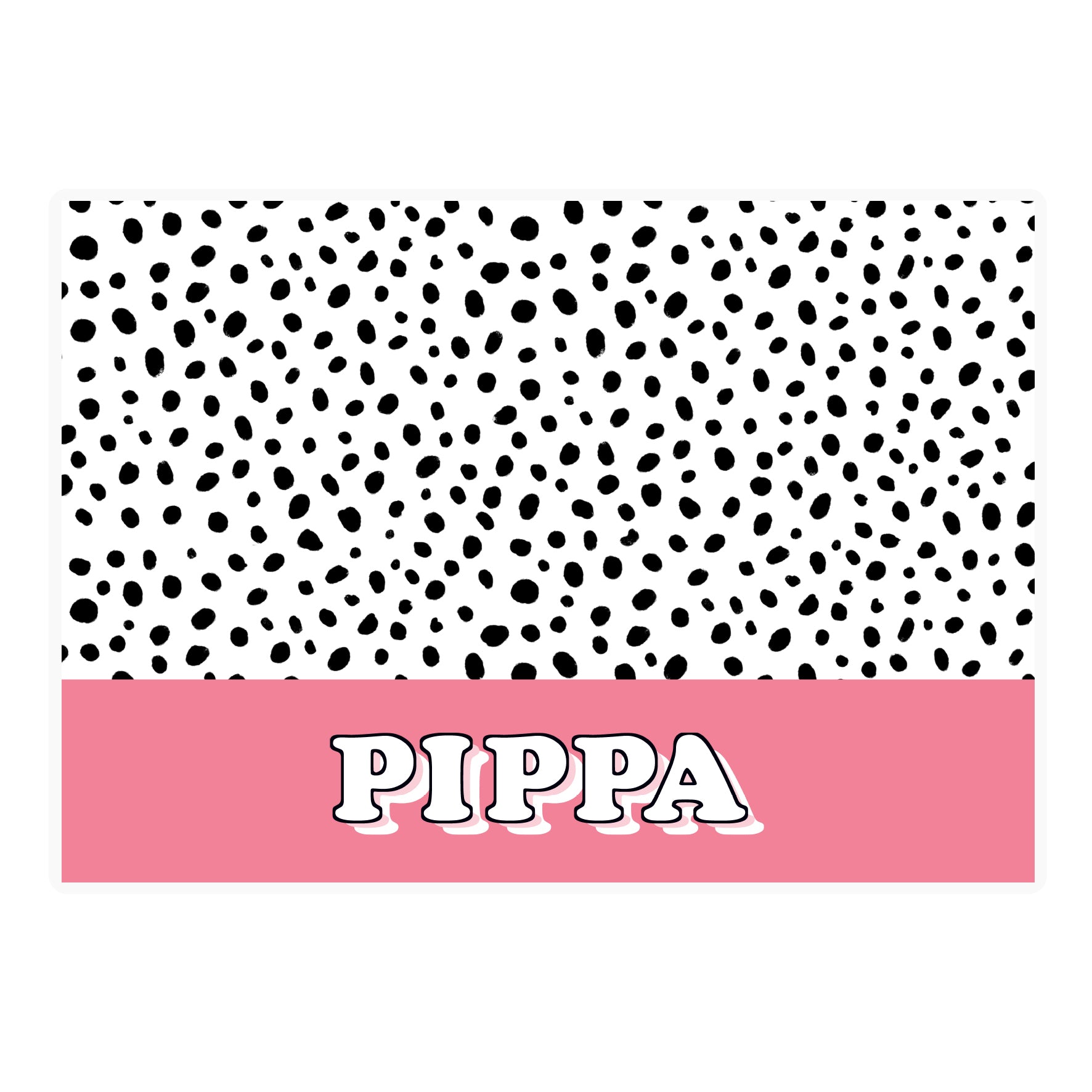 Personalised Pink Spots Dog Pet Bowl Mat - MK&JD Gifts