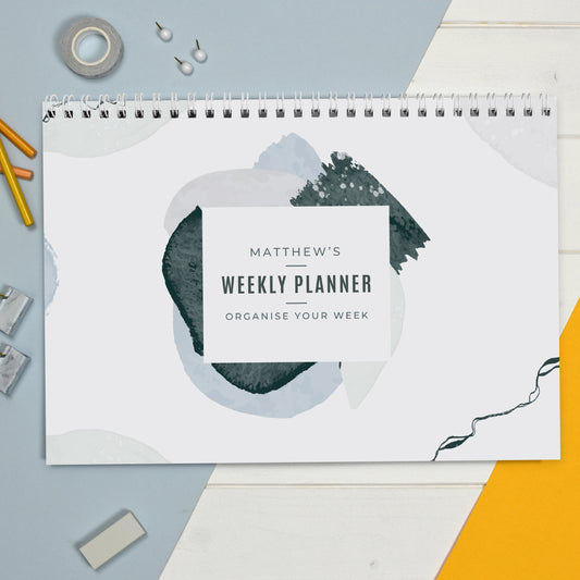 Personalised Abstract A4 Desk Planner - MK&JD Gifts