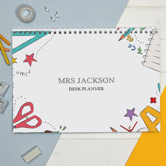 Personalised Teacher A4 Desk Planner - MK&JD Gifts