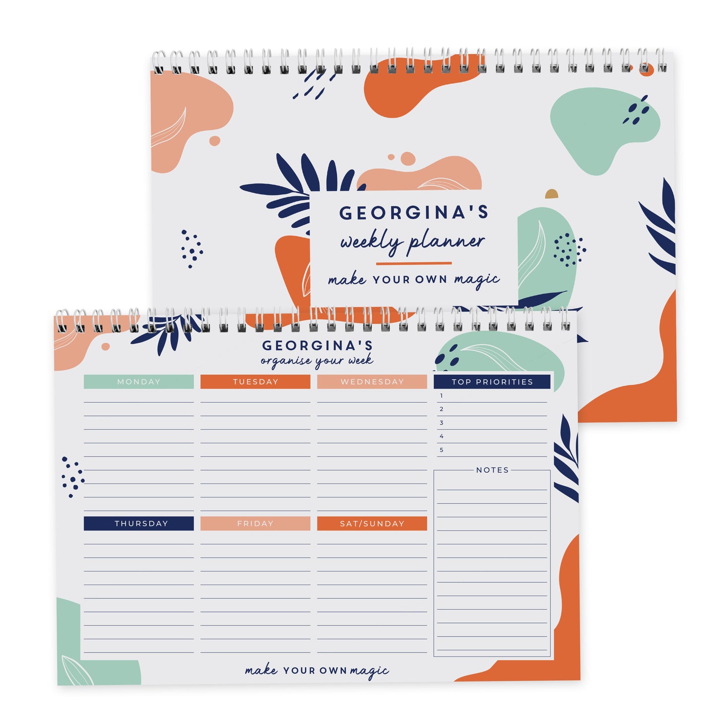 Personalised Tropical A4 Desk Planner - MK&JD Gifts