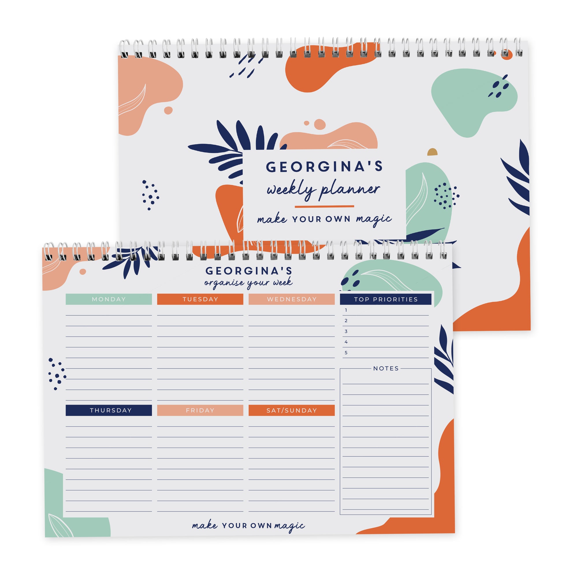 Personalised Tropical A4 Desk Planner - MK&JD Gifts