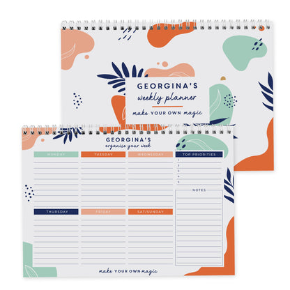 Personalised Tropical A4 Desk Planner - MK&JD Gifts