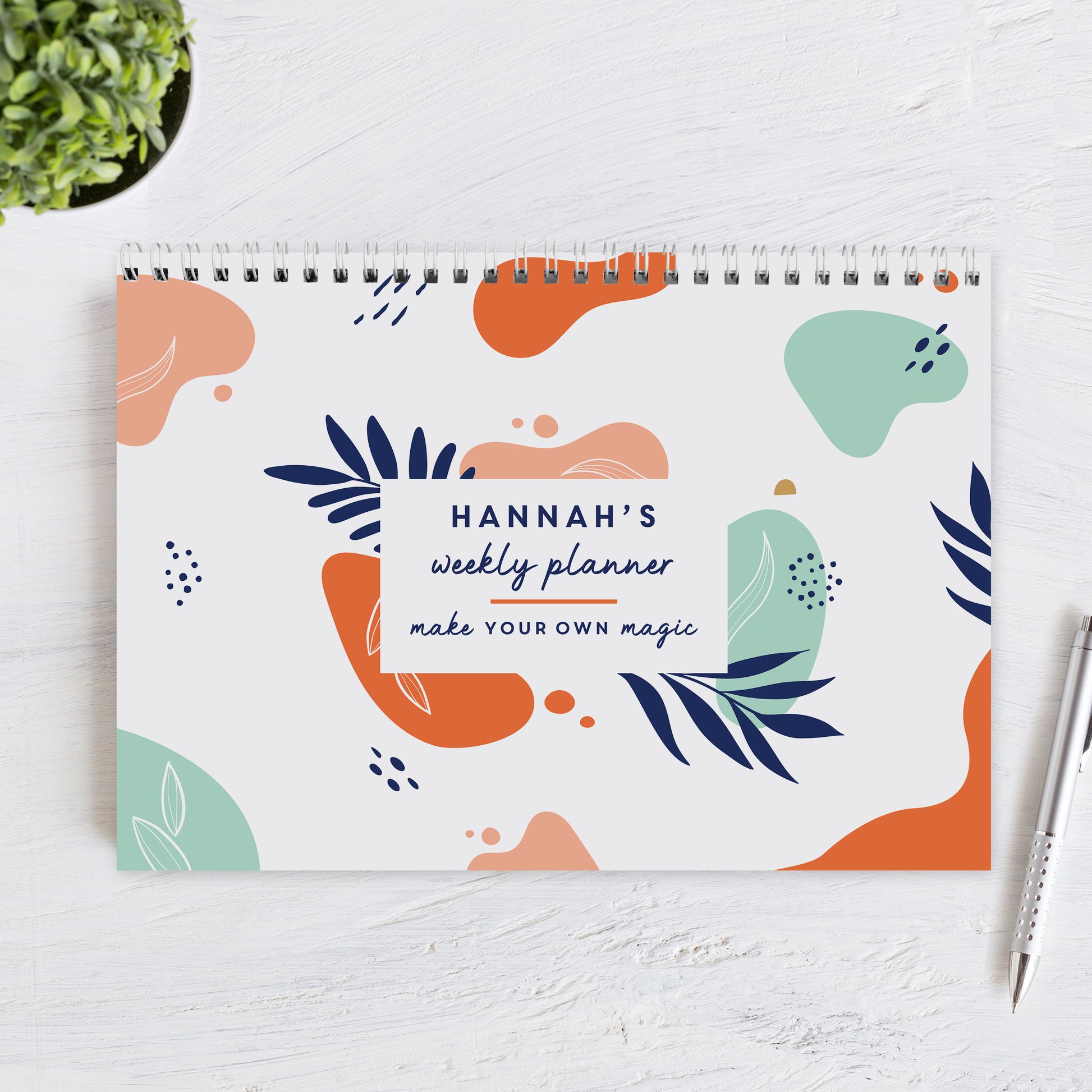 Personalised Tropical A4 Desk Planner - MK&JD Gifts