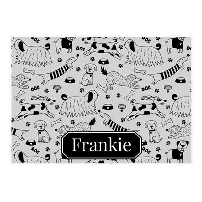 Personalised Dog Print Pet Bowl Mat - MK&JD Gifts