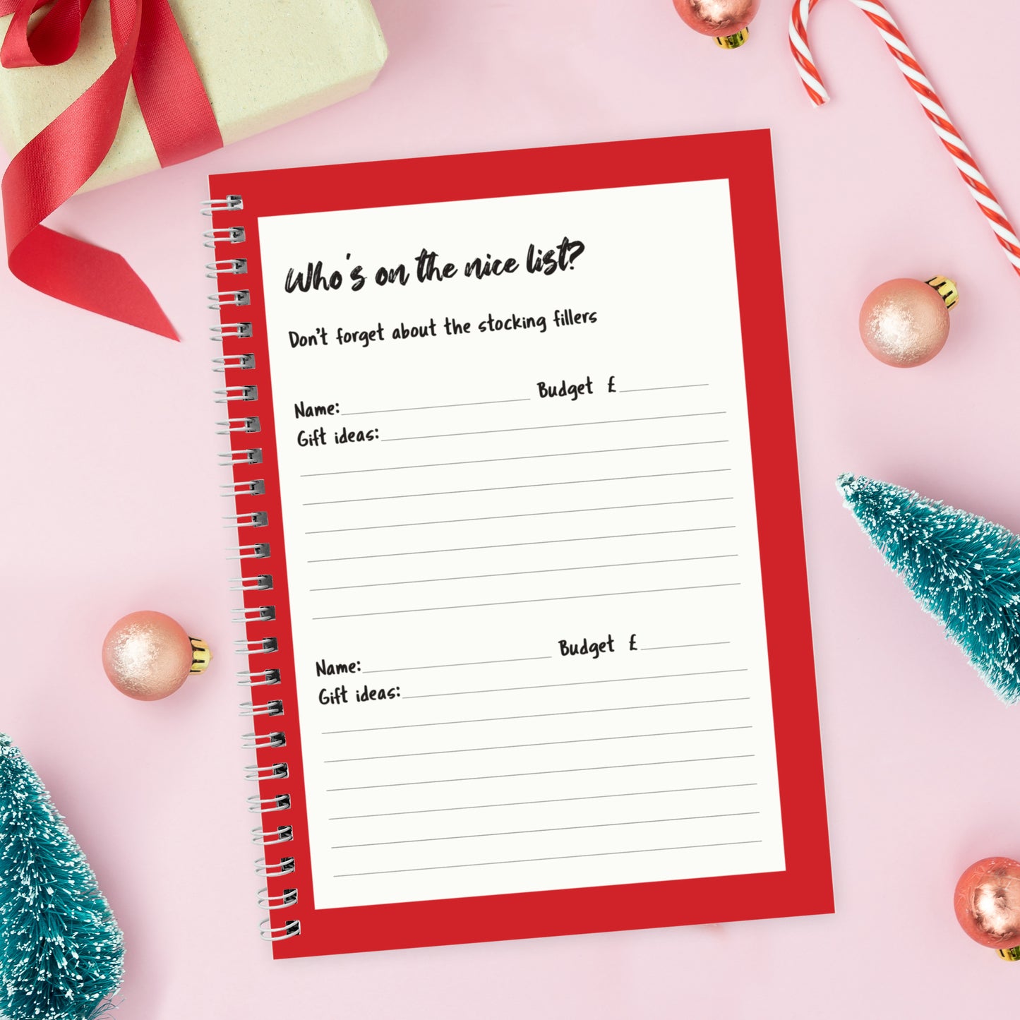 Personalised Christmas A5 Planner - MK&JD Gifts