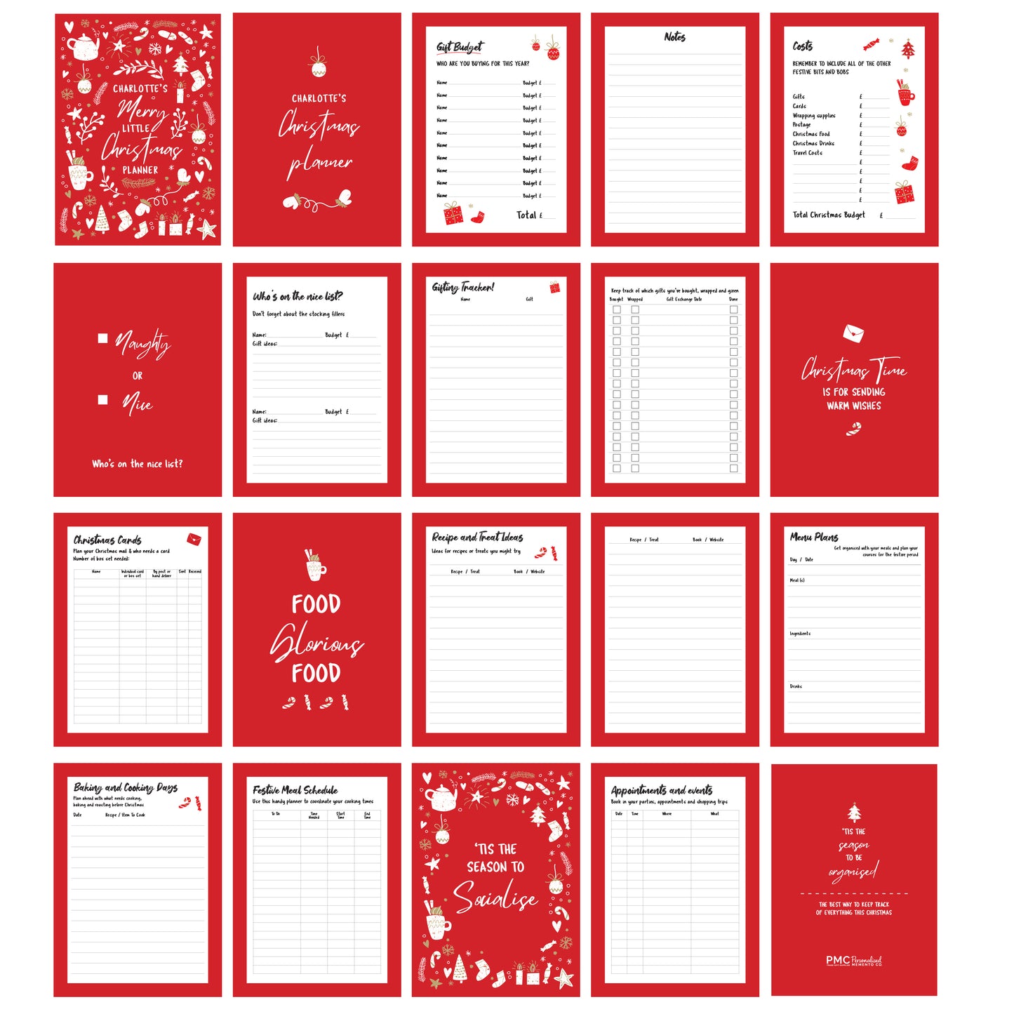 Personalised Christmas A5 Planner - MK&JD Gifts