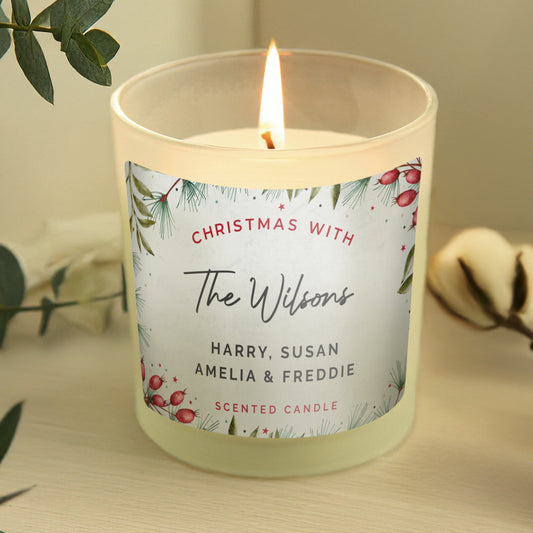 Personalised Christmas With... Scented Jar Candle - MK&JD Gifts