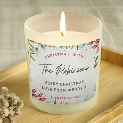 Personalised Christmas With... Scented Jar Candle - MK&JD Gifts