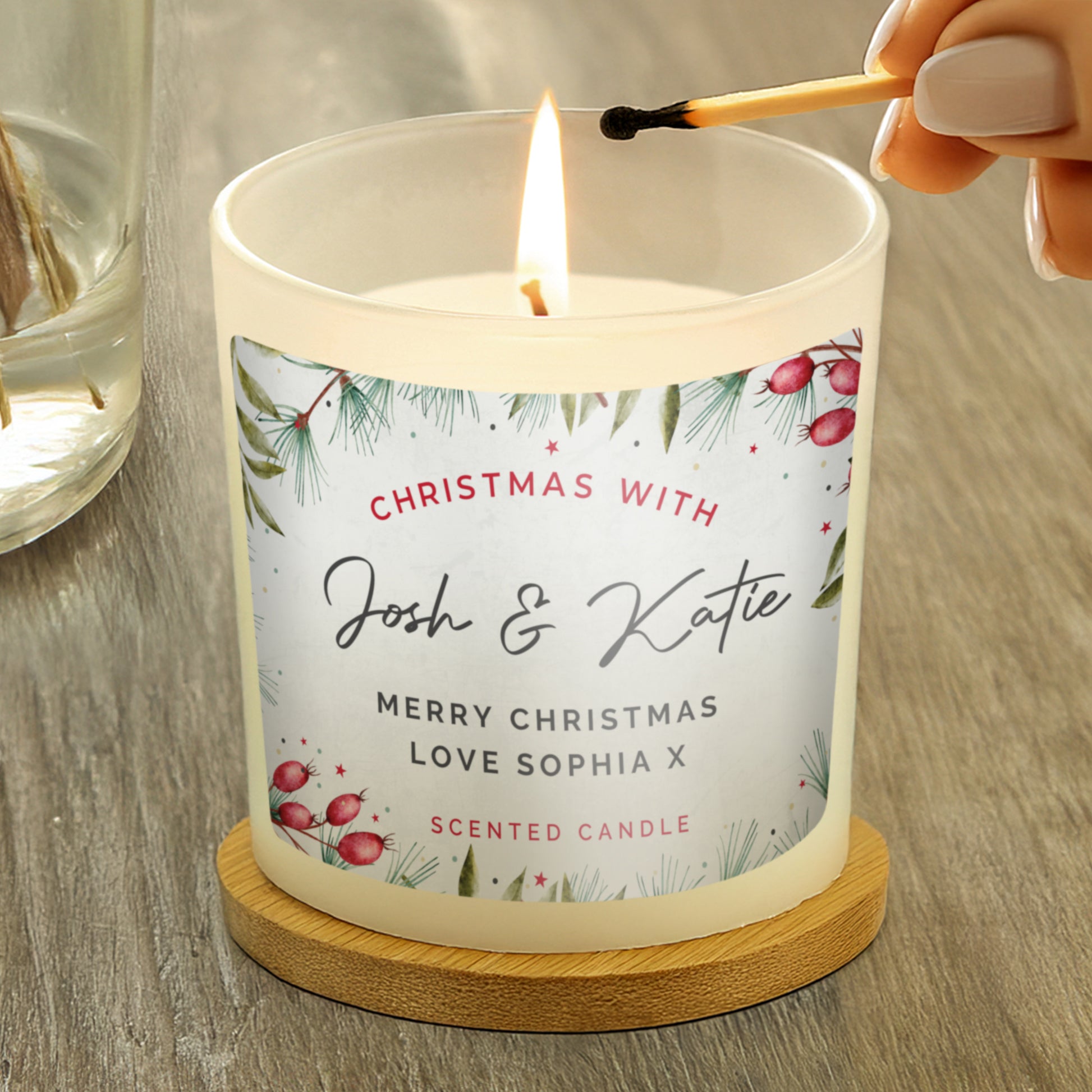 Personalised Christmas With... Scented Jar Candle - MK&JD Gifts