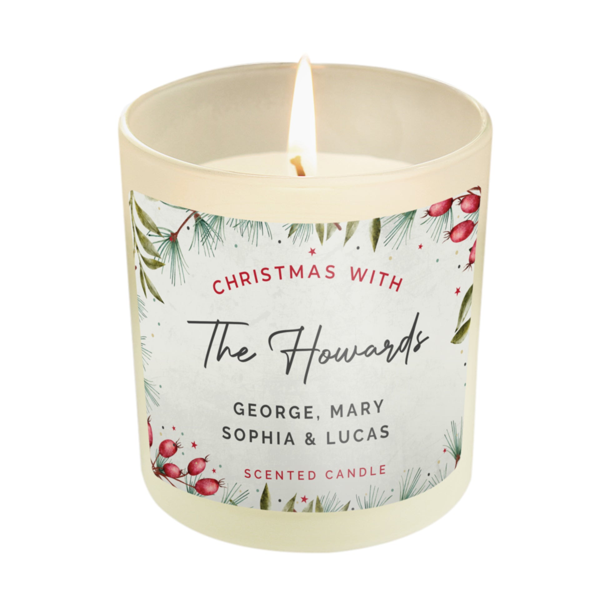 Personalised Christmas With... Scented Jar Candle - MK&JD Gifts