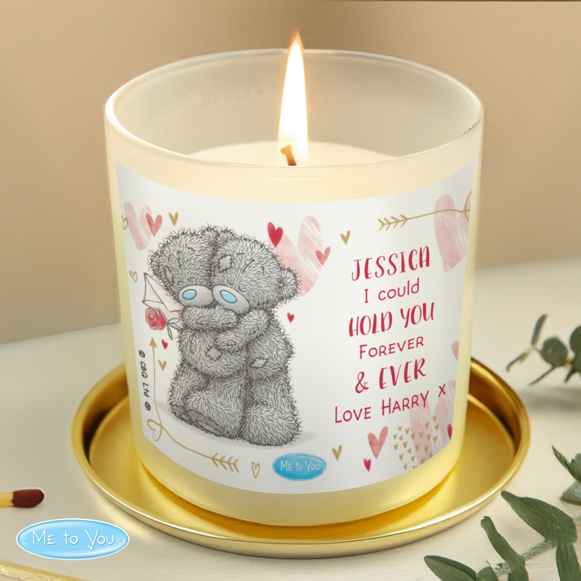 Personalised Me To You Love Forever Scented Jar Candle - MK&JD Gifts