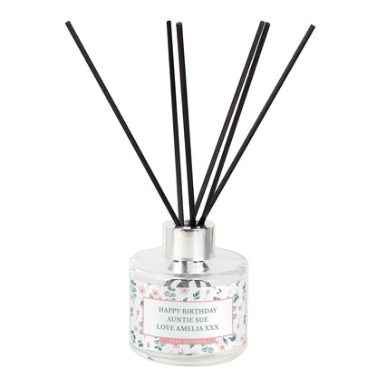 Personalised  Floral Reed Diffuser - MK&JD Gifts