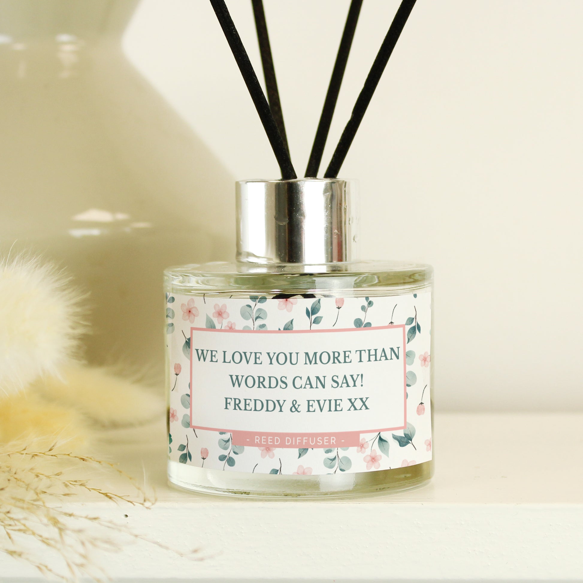 Personalised  Floral Reed Diffuser - MK&JD Gifts