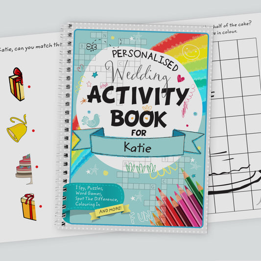 Personalised A5 Wedding Activity & Colouring Book - MK&JD Gifts
