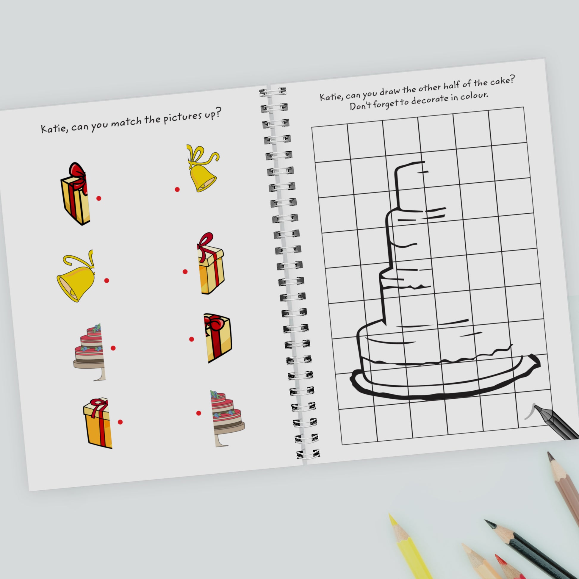 Personalised A5 Wedding Activity & Colouring Book - MK&JD Gifts