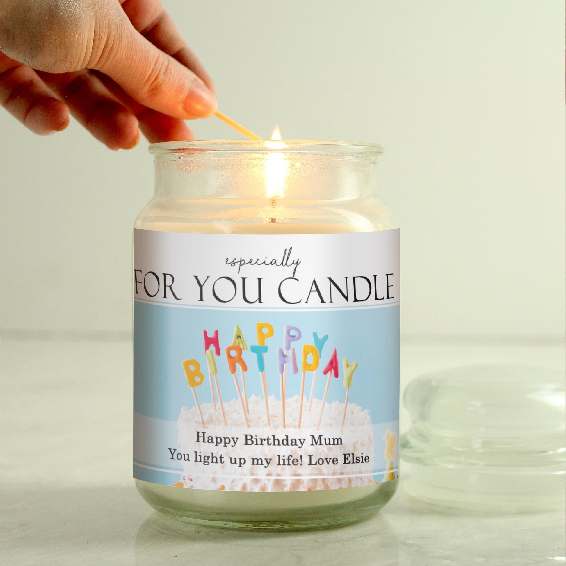 Personalised Happy Birthday Large Scented Jar Candle - MK&JD Gifts