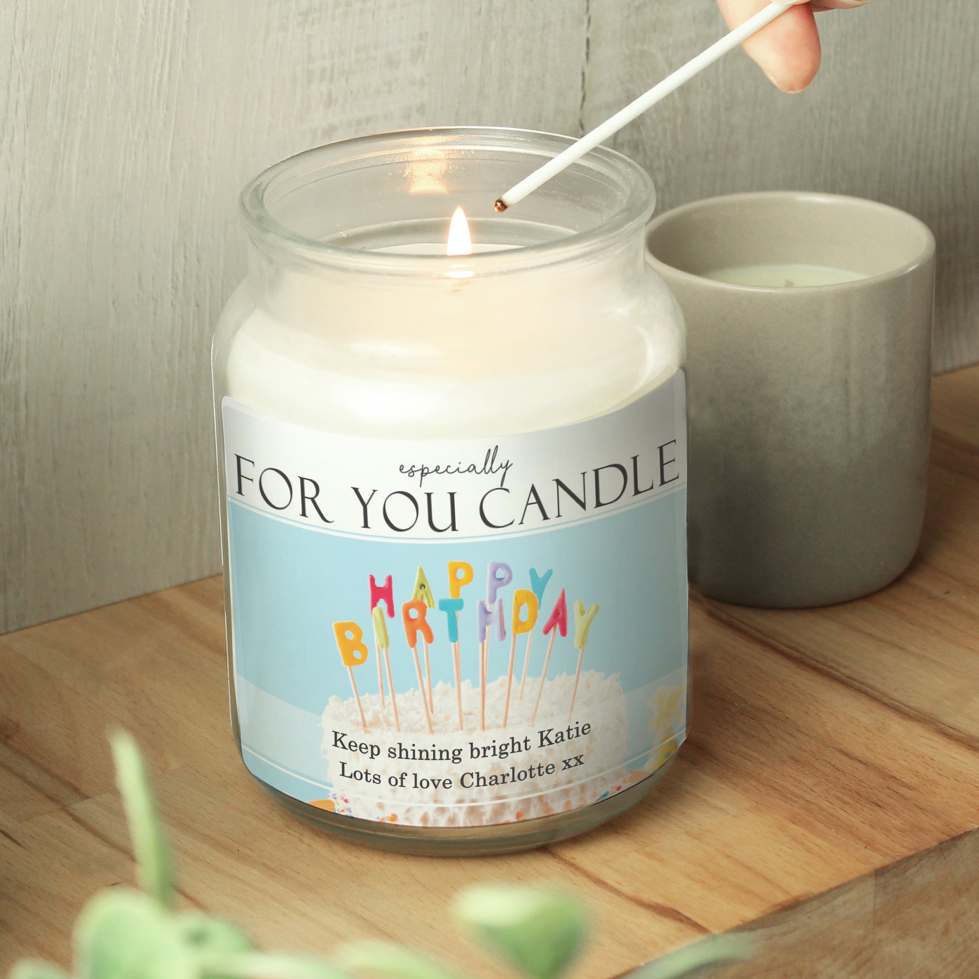 Personalised Happy Birthday Large Scented Jar Candle - MK&JD Gifts