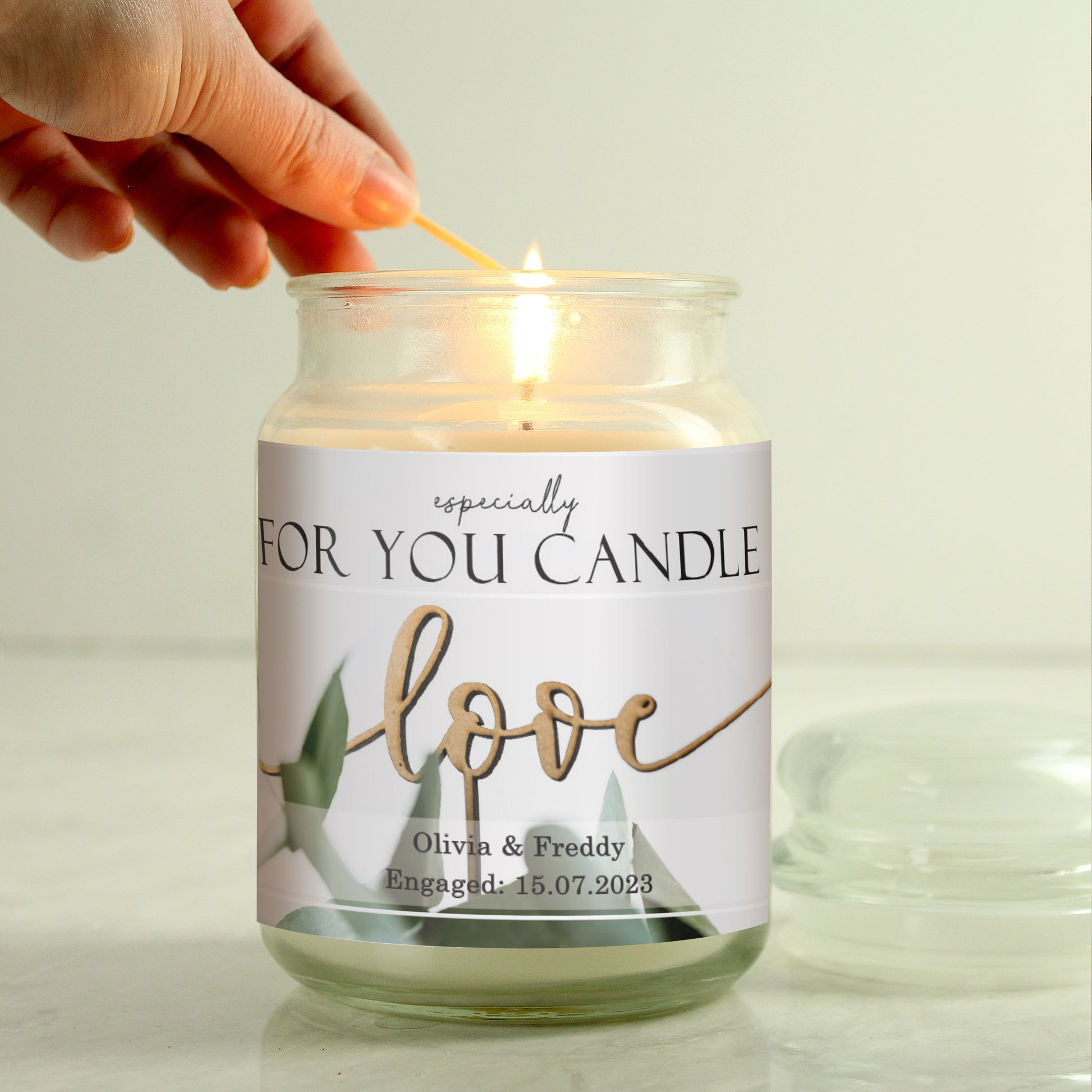 Personalised Love Large Scented Jar Candle - MK&JD Gifts