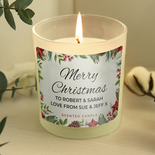 Personalised Christmas Scented Jar Candle - MK&JD Gifts