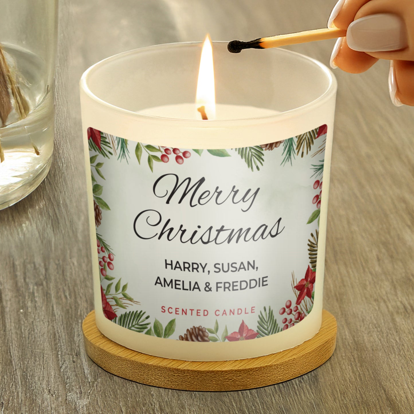 Personalised Christmas Scented Jar Candle - MK&JD Gifts